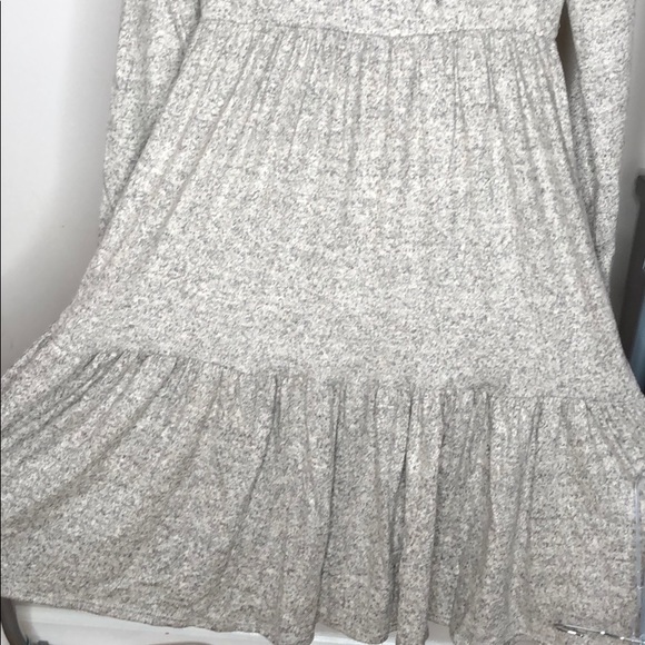 GREY BRUSHED HACCI TIERED POCKET DRESS - Picture 8 of 11